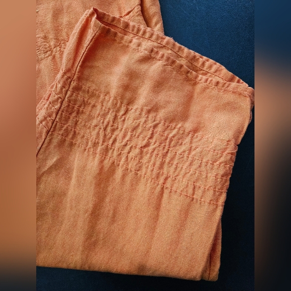 NWOT - Avenue Linen Rayon Blend Orange Capris - Size 18/20 - Picture 6 of 6
